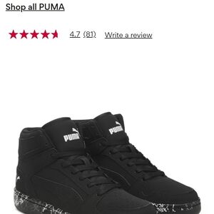 PUMA Men's Black High-Top Sneakers